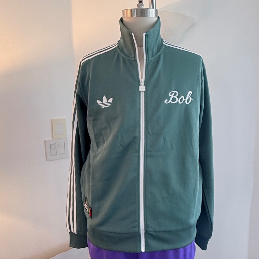 Adidas Originals Bob Marley green track jacket "Football is Freedom" edition LG